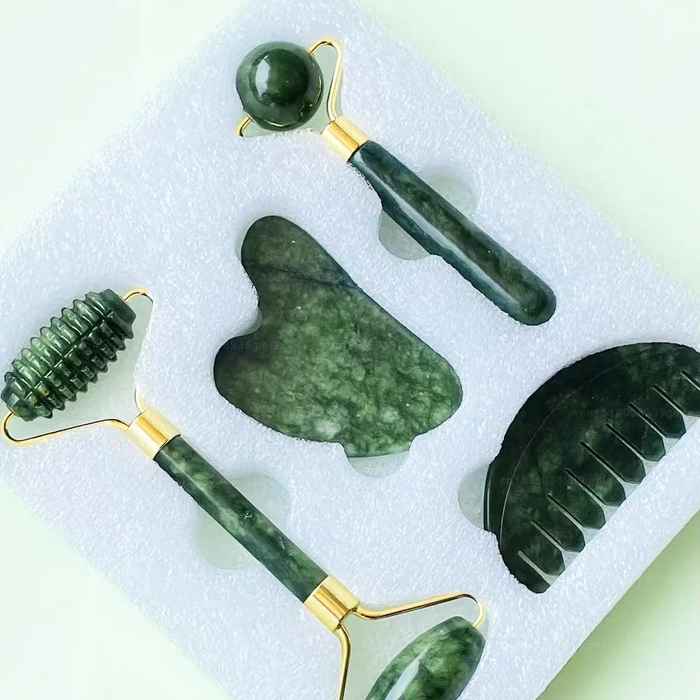 Gua Sha & Jade Roller Set, Dein 5 Minuten Ritual für entspannte, strahlende Haut