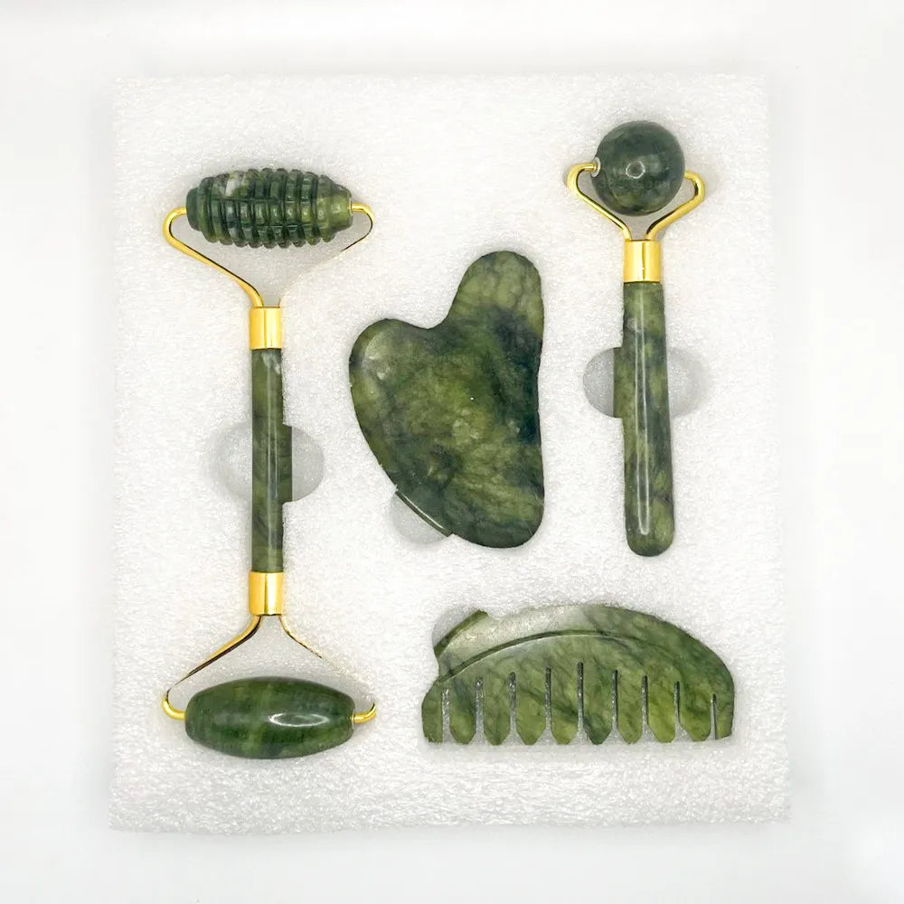 Gua Sha & Jade Roller Set, Dein 5 Minuten Ritual für entspannte, strahlende Haut