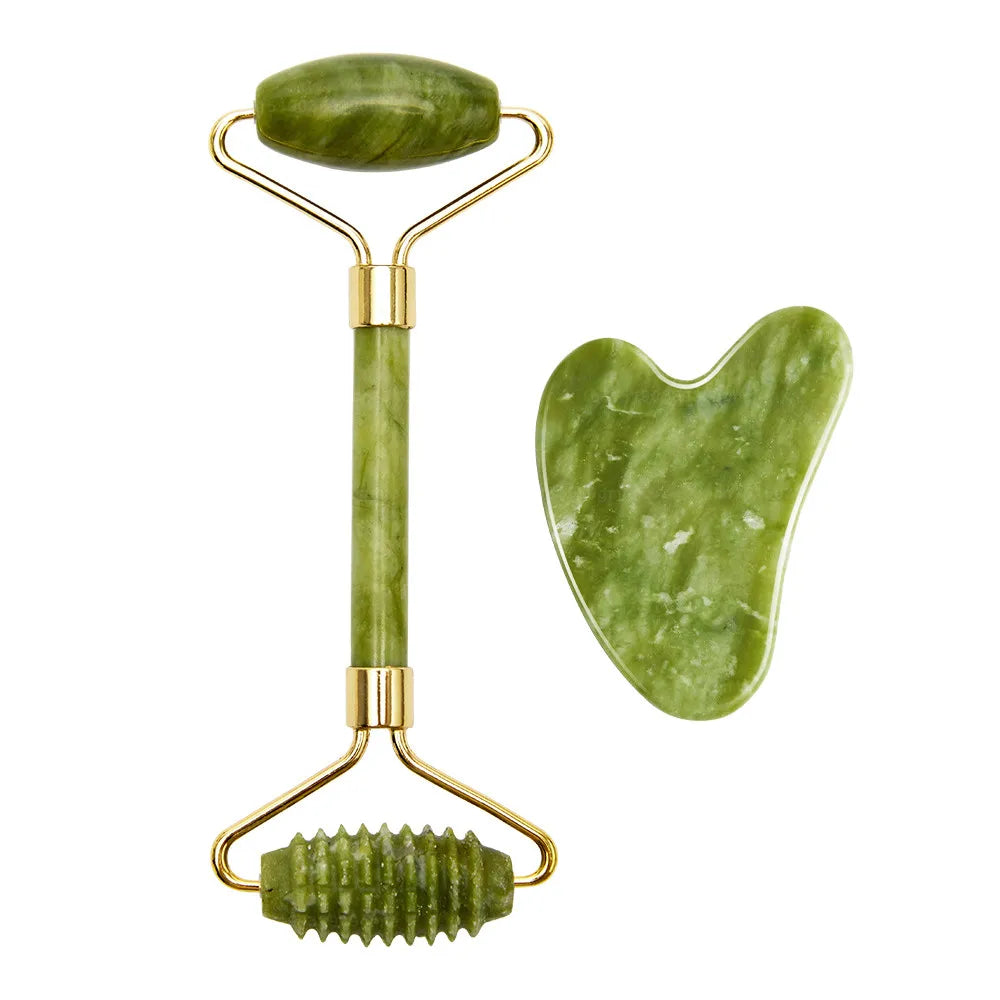 Gua Sha & Jade Roller Set, Dein 5 Minuten Ritual für entspannte, strahlende Haut