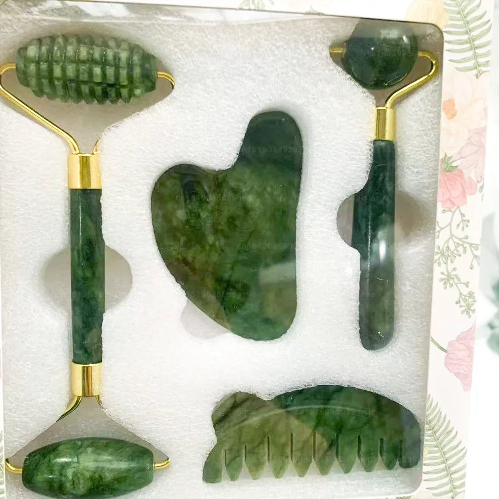 Gua Sha & Jade Roller Set, Dein 5 Minuten Ritual für entspannte, strahlende Haut